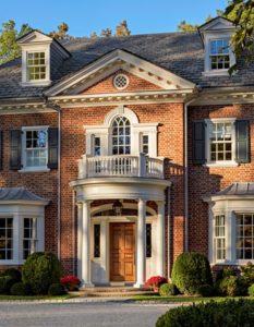 Shown is the New Georgia Revival Home in Greenwich, Conn., which won Best in Class in the Brick Industry Association’s 2016 Brick in Architecture Awards, Residential – Single-Family category. 